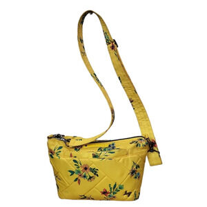 Lug RFID Quilted Crossbody Strap Flare 2 in Bouquet Yellow